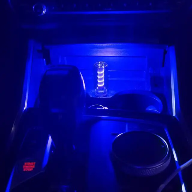 Alt view image 7 of 7 - 2PCS Retro USB Car Lights, Touch Dimmable Car Atmosphere Lamp, Mini Glass Bottle LED Night Light Bulb, Plug-in USB Light for Car Interior, Bedroom, Camping, Hallway Decoration (Blue)