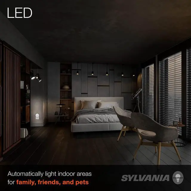 Alt view image 5 of 7 - Sylvania LED Night Light with Dual USB Ports, 22 Year, Dusk to Dawn, Frosted Finish, 3000K, Warm White - (Pack of 1)(65005)