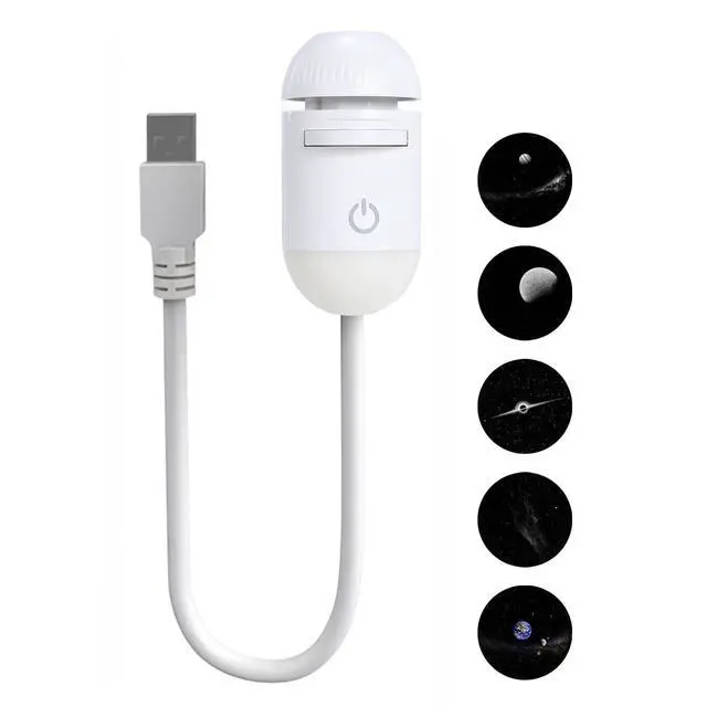 Alt view image 3 of 7 - 2-in-1 Mini Galaxy Star Projector | Galaxy Projector Night Light for Bedroom | USB Starry Sky Light Projectors | Led Lamp for Ceiling Wall Room Decor | Proyector de Galaxias para Habitación