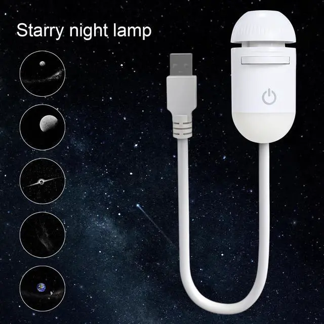 Alt view image 5 of 7 - 2-in-1 Mini Galaxy Star Projector | Galaxy Projector Night Light for Bedroom | USB Starry Sky Light Projectors | Led Lamp for Ceiling Wall Room Decor | Proyector de Galaxias para Habitación