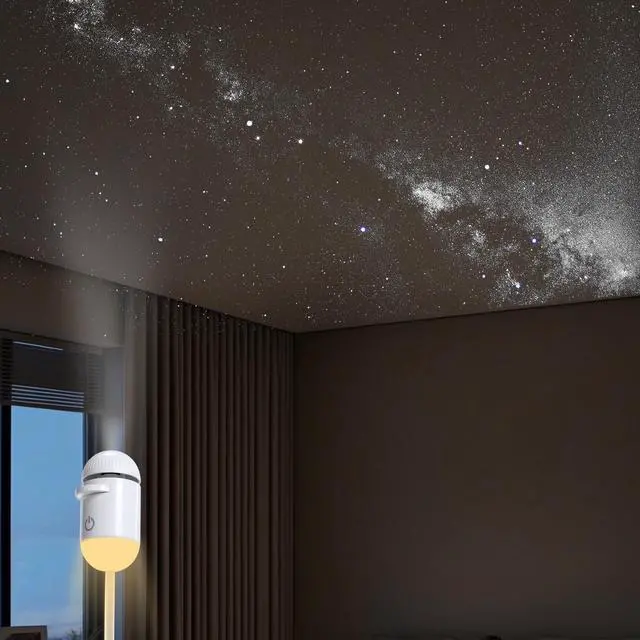 Alt view image 6 of 7 - 2-in-1 Mini Galaxy Star Projector | Galaxy Projector Night Light for Bedroom | USB Starry Sky Light Projectors | Led Lamp for Ceiling Wall Room Decor | Proyector de Galaxias para Habitación