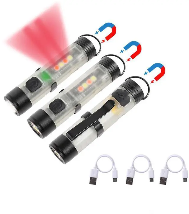 Main image of MINI EDC Rechargeable Keychain Flashlight, 300 Lumens USB C Rechargeable Keychain Flash Light, Compact Portable Mini Tiny LED Keyring Lights with Pocket Clip Everyday Carry, Emergencies