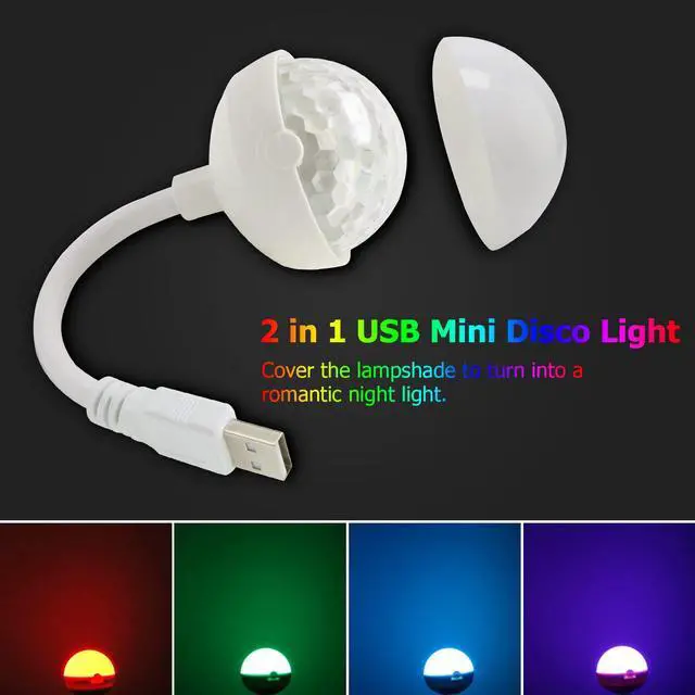 Alt view image 2 of 6 - Star Car Roof Light, 360° Adjustable Star Night Light with 6 Light Combinations and Voice Activated Mode, 2-in-1 Portable USB Car Ceiling Interior Lights for Cars/Bedroom Decorations/Party