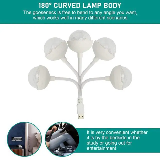Alt view image 4 of 6 - Star Car Roof Light, 360° Adjustable Star Night Light with 6 Light Combinations and Voice Activated Mode, 2-in-1 Portable USB Car Ceiling Interior Lights for Cars/Bedroom Decorations/Party