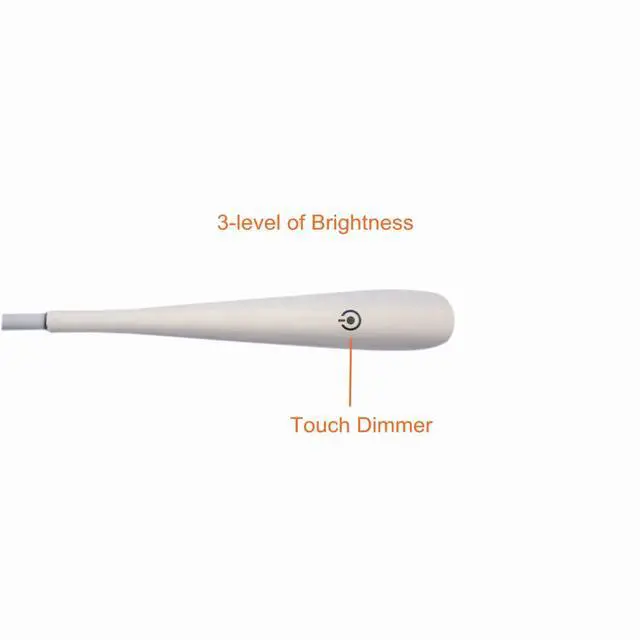 Alt view image 3 of 6 - Mini USB Light for Laptop, Flexible Keyboard Light, Dimmable USB Lamp(14-LED-Bead, 3-Level Adjustable Brightness, On/Off Touch Switch, White)