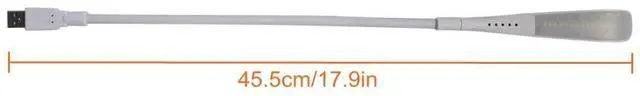 Alt view image 6 of 6 - Mini USB Light for Laptop, Flexible Keyboard Light, Dimmable USB Lamp(14-LED-Bead, 3-Level Adjustable Brightness, On/Off Touch Switch, White)