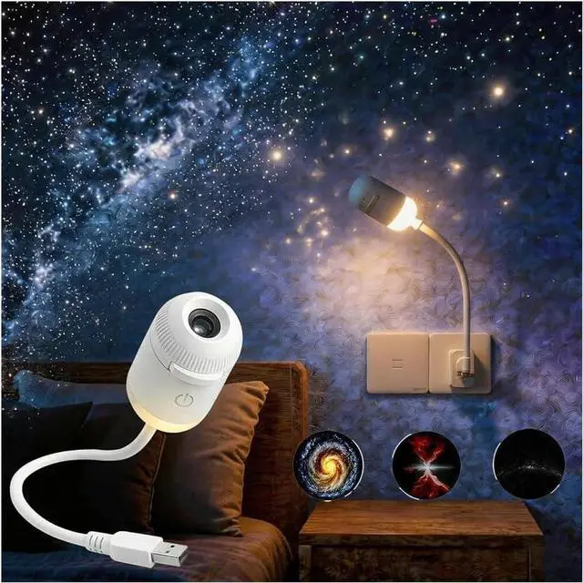 Main image of 2-in-1 Galaxy Projector Night Light | Mini Galaxy Dream Star Projector for Bedroom | USB Starry Sky Light Projectors | Led Lamp for Ceiling Wall Room Decor | Proyector de Galaxias para Habitación