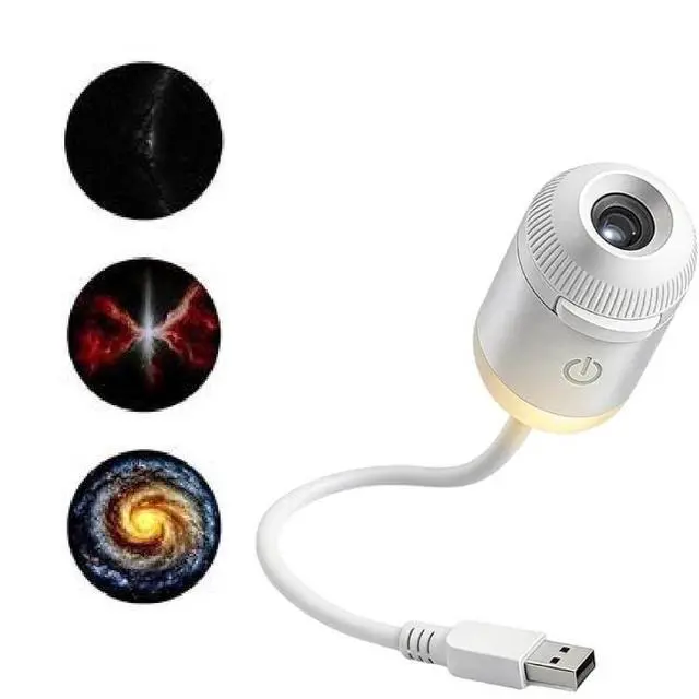 Alt view image 3 of 7 - 2-in-1 Galaxy Projector Night Light | Mini Galaxy Dream Star Projector for Bedroom | USB Starry Sky Light Projectors | Led Lamp for Ceiling Wall Room Decor | Proyector de Galaxias para Habitación