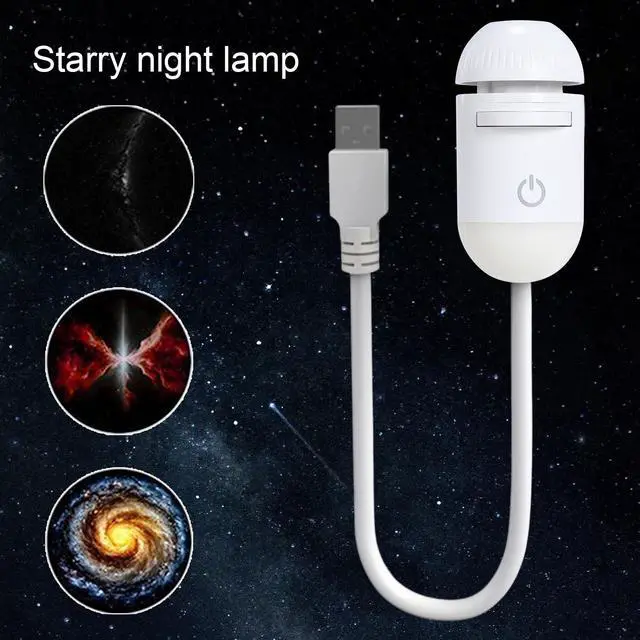Alt view image 4 of 7 - 2-in-1 Galaxy Projector Night Light | Mini Galaxy Dream Star Projector for Bedroom | USB Starry Sky Light Projectors | Led Lamp for Ceiling Wall Room Decor | Proyector de Galaxias para Habitación