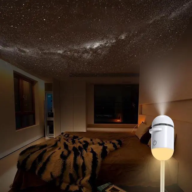 Alt view image 7 of 7 - 2-in-1 Galaxy Projector Night Light | Mini Galaxy Dream Star Projector for Bedroom | USB Starry Sky Light Projectors | Led Lamp for Ceiling Wall Room Decor | Proyector de Galaxias para Habitación
