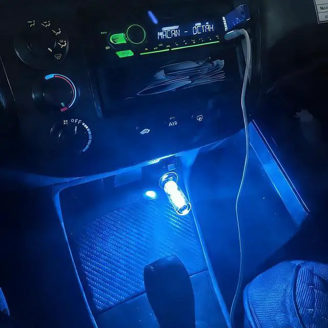Alt view image 2 of 7 - 2PCS USB LED Lights for Car Interior, Mini Ambient Lighting Car Interior Lights, Touch Control Car USB Light, Decorative Night Light for Vehicle Bedroom Camping(Blue)