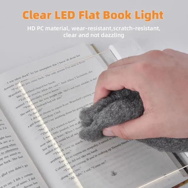 Alt view image 6 of 7 - LED Book Light and Night Light 2 in 1, 3 Color Temperatures & Stepless Dimming, USB Rechargeable Reading Light with Timer for Night Reading (White)