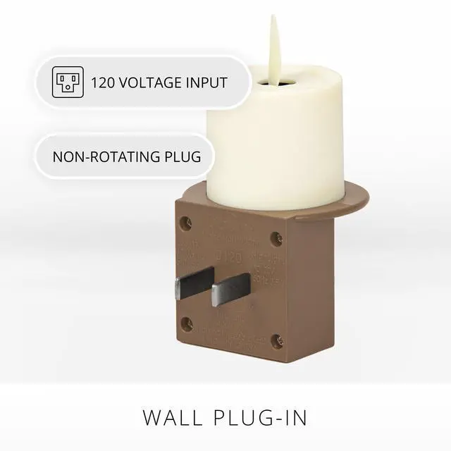 Alt view image 4 of 7 - Flameless Candle Nightlight w/Dusk to Dawn Light Dark Auto Sensor, Timeless Taupe Wall Plug Indoor Night LED Light w/Real-Flame Effect Technology, Bathroom Bedroom Hallway, No Remote Needed