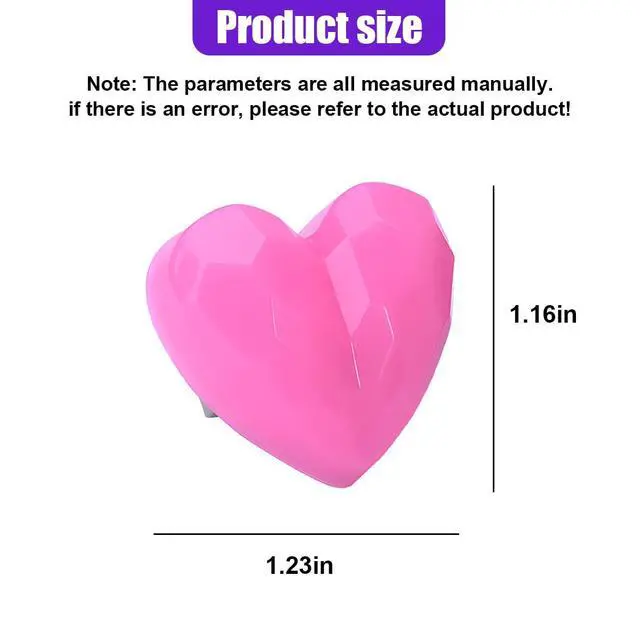 Alt view image 2 of 6 - USB LED Car Interior Atmosphere Lamp, Heart Shape Mini Ambient Light, Plug-in USB Portable Automotive Night Lights, Universal Decorative Lamp Accessory for Cars Bedroom Hallway (Pink)