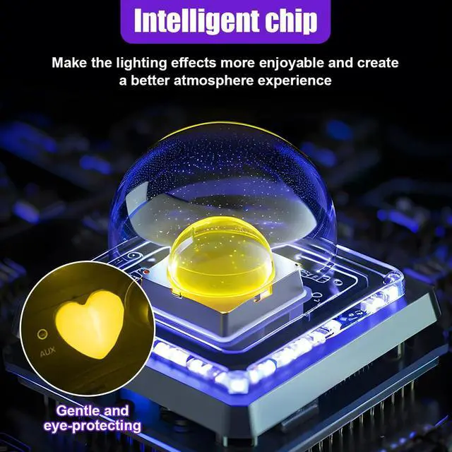 Alt view image 5 of 6 - USB LED Car Interior Atmosphere Lamp, Heart Shape Mini Ambient Light, Plug-in USB Portable Automotive Night Lights, Universal Decorative Lamp Accessory for Cars Bedroom Hallway (Pink)