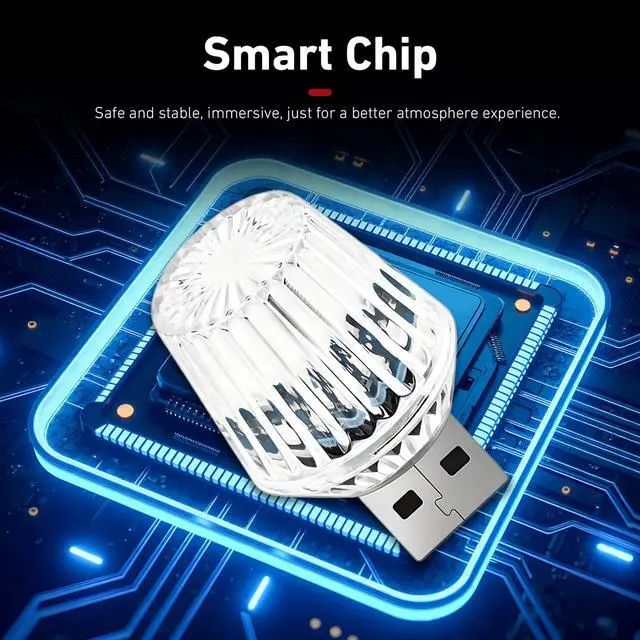 Alt view image 3 of 7 - USB LED Car Interior Atmosphere Lamp, Plug and Play Compact Night Ambient Light, Portable Mini Atmosphere Lamp, Automotive Dashboard Decoration Accessories for Most Cars (Pink)