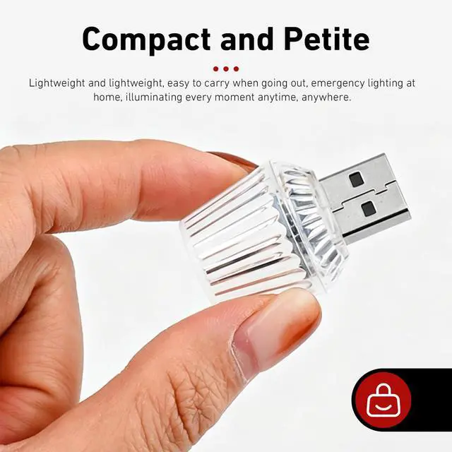 Alt view image 6 of 7 - USB LED Car Interior Atmosphere Lamp, Plug and Play Compact Night Ambient Light, Portable Mini Atmosphere Lamp, Automotive Dashboard Decoration Accessories for Most Cars (Pink)