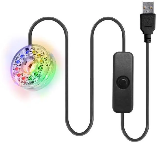 Main image of LED Aquarium Light, Colorful Submersible LED Light Waterproof USB Underwater Light for Aquarium Fish Tank