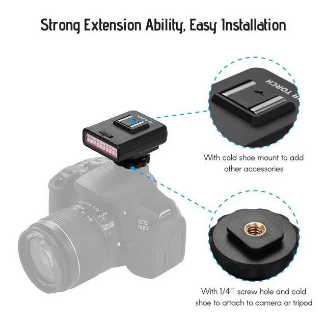 Alt view image 5 of 7 - LN-3 Studio IRLight LED Light USB Rechargeable Infrared Night Vision Infrared Illuminator Replacement Compatible with DSLR Camera Photography Lighting Accessory