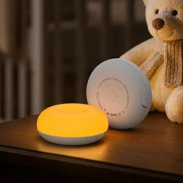 Main image of Baby Night Light for Nursery | Upgraded Flip Design with 1800K Amber Glow for Breastfeeding & Diaper Changes | Dimmable Silicone Egg Lamp, Brightness Memory, Child Lock, USB-C Rechargeable Nightlight