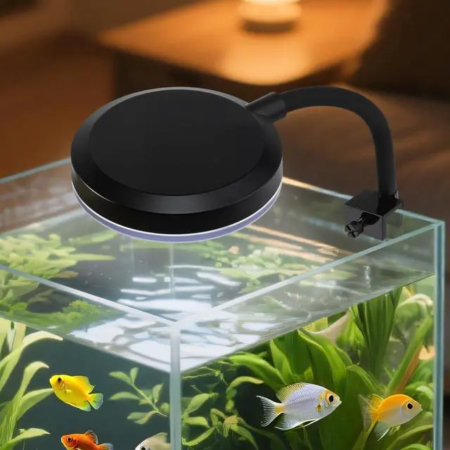 Alt view image 7 of 7 - Clip On Aquarium Light 8W LED Fish Tank Light with Full Spectrum & Dimmable Brightness USB Moving Aquarium Lamp for 1-5 Gallon Betta Fish Tanks