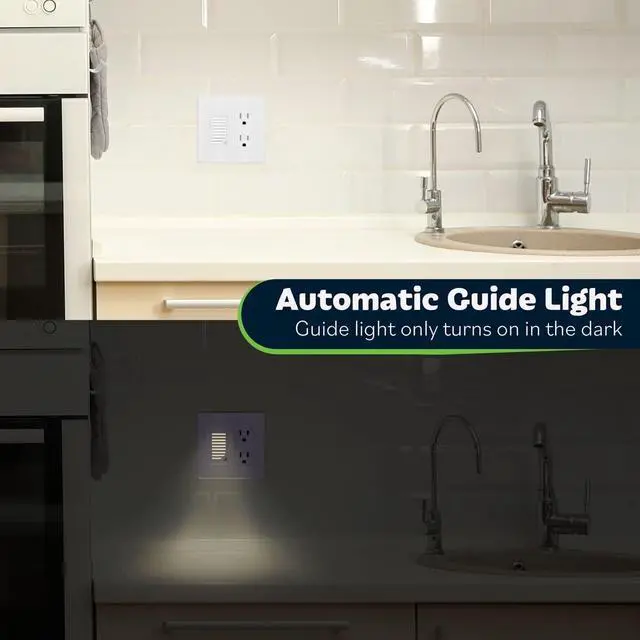 Alt view image 2 of 7 - Full Face LED Decorator Guide Light with Auto Sensor, White.