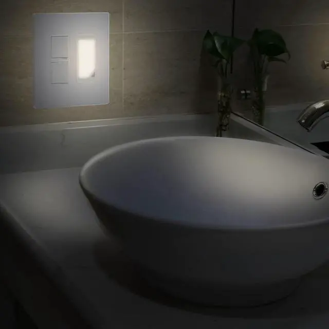 Alt view image 7 of 7 - Full Face LED Decorator Guide Light with Auto Sensor, White.