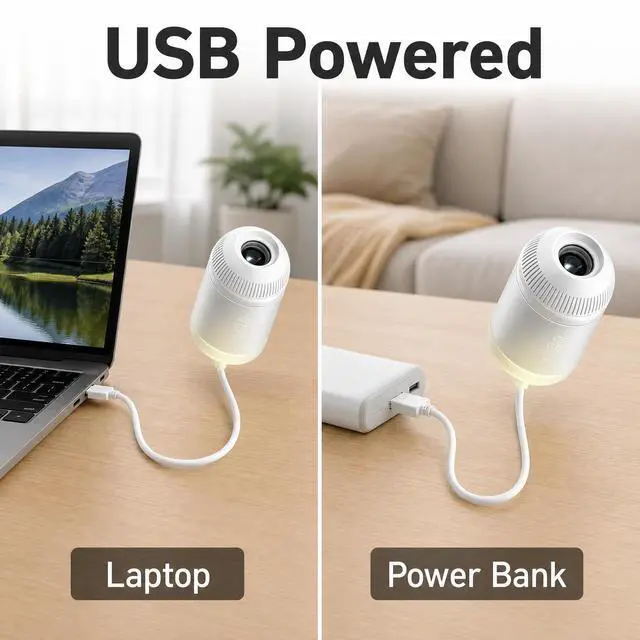 Alt view image 3 of 7 - 2-in-1 Galaxy Projector Night Light, USB Starry Sky Night Light Projector with Adjustable Brightness, Mini LED Projection Lamp for Bedroom Ceiling Wall Room Decor (10 Projection Films)