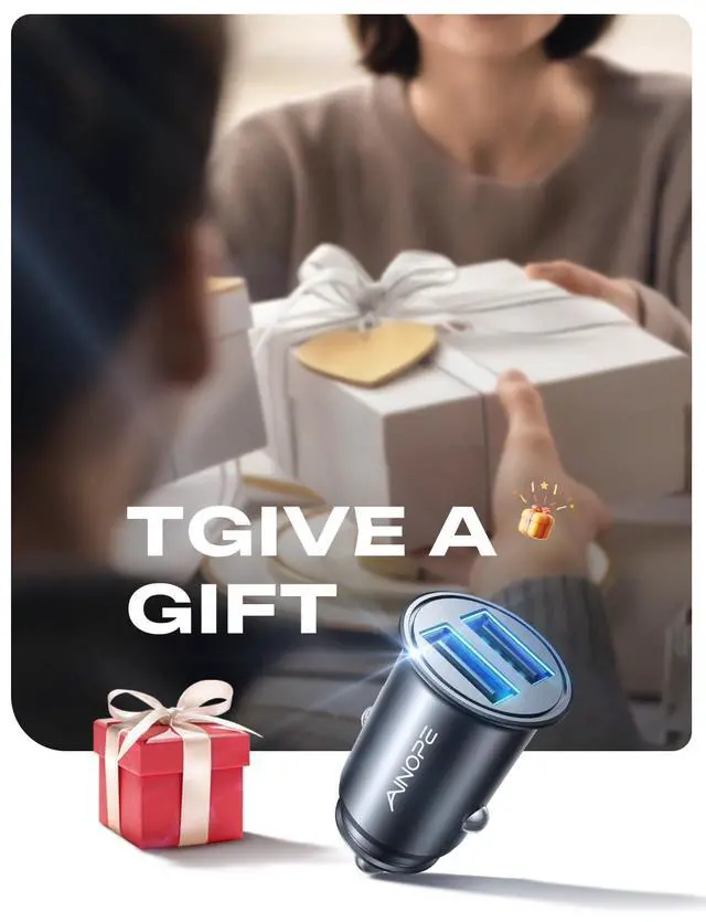 Alt view image 7 of 7 - Car Charger AdapterSmallest Metal 4.8A Cigarette Lighter USB Car Charger Adapter Dual Port 12V USB Outlet Flush Fit for iPhone 16 Pro Max/15/14 iPad Air Samsung Galaxy S25 S24 Ultra,Black