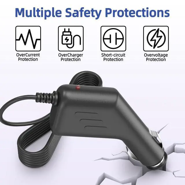 Alt view image 2 of 6 - Mini USB Car Charger Power Adapter 5V 2A DC Cable for Rand McNally TND 530 720 730 IntelliRoute Truck GPS RVND 7710 5510 Tomtom Start 50 Eviant APS-C180520L-G, 4ft Black