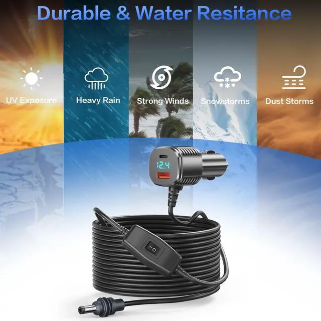 Alt view image 7 of 7 - Starlink Mini 3-in-1 Car Charger Power Cable 10FT 12V-48V DC