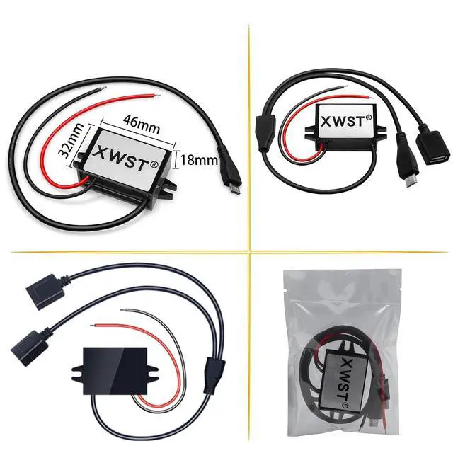 Alt view image 4 of 5 - DC DC 12V 24V 36V 48V 60V 72V to 5V Step Down Power Converter 3A 15W Micro Mini Ear USB Converter Charger for Car Charging(Single Micro USB)