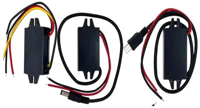 Main image of 1pc 12V24V to 5V 3A Step Down Converter Power Supply Module for Adapter Mini Micro USB Car Male Female with Car Charger(Bend-Micro)