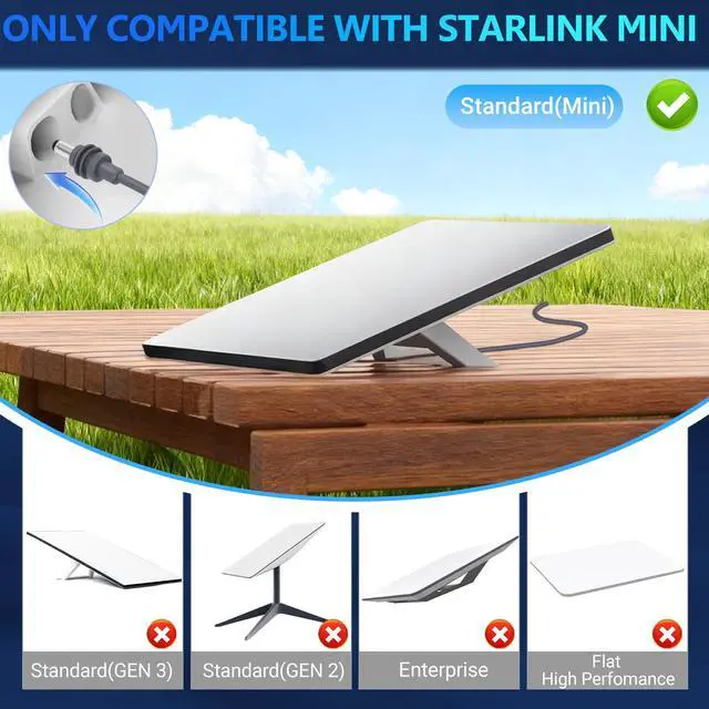 Alt view image 2 of 7 - Starlink Mini Car Charger Cable, 3-in-1 Cigarette Lighter Power Adapter with Digital Display, USB C PD 36W & USB A QC 18W Ports, 12V-24V Waterproof 18AWG DC Cable for Trucks, Cars, RVs, Boats (10FT)