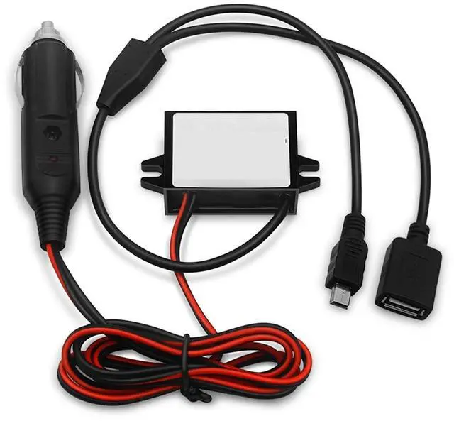Main image of DC Step Down Converter12V24V to 5V 3A Car Phone Charger USB 15W Buck Power Supply(Female and MINI USB)