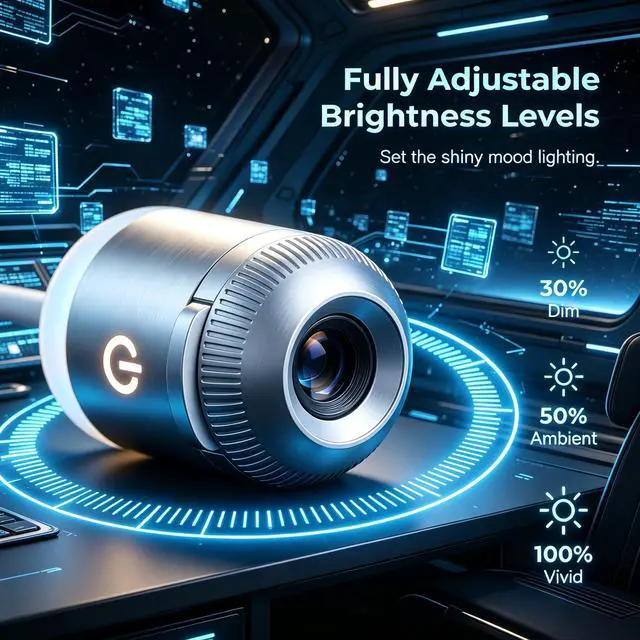 Alt view image 5 of 5 - 2-in-1 Galaxy Projector Night Light, Portable Galaxy Projector for Bedroom with 24 Sliding Projection Films, USB Starry Night Light, Mini LED Wall Lamp for Indoor Decor