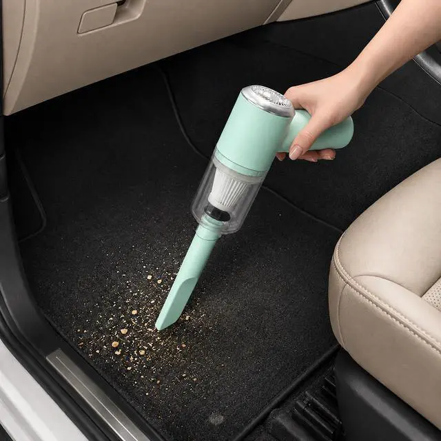 Alt view image 4 of 7 - Mini Handheld Vacuum Cordless, Lightweight Portable Small Vacuum Cleaner for Car, Desk, Keyboard, Sofa, Drawers and Crumbs, USB Rechargeable with Washable Filter, Mint Green