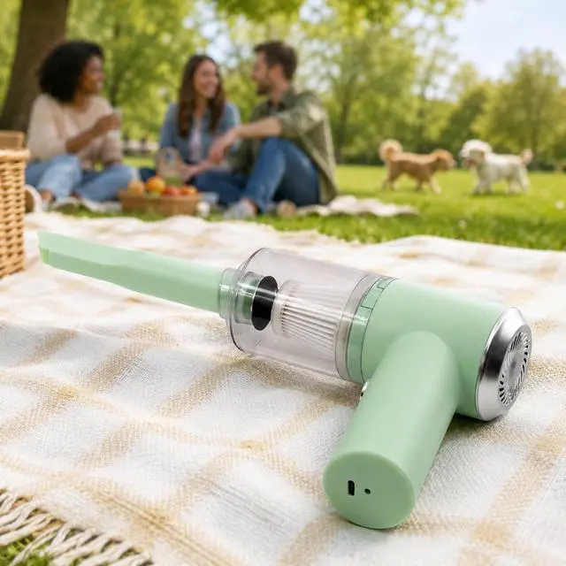 Alt view image 6 of 7 - Mini Handheld Vacuum Cordless, Lightweight Portable Small Vacuum Cleaner for Car, Desk, Keyboard, Sofa, Drawers and Crumbs, USB Rechargeable with Washable Filter, Mint Green