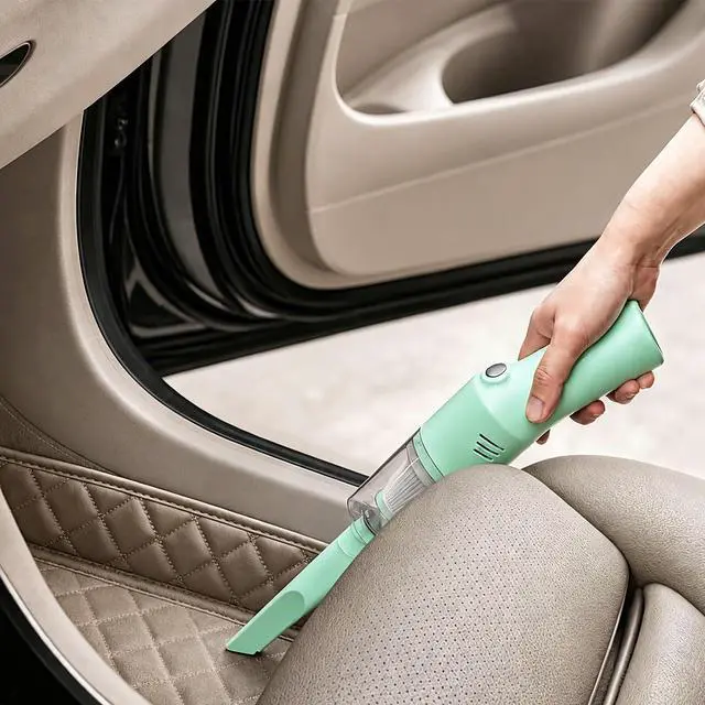 Alt view image 3 of 6 - Mini Handheld Vacuum Cordless, Lightweight Portable Small Vacuum Cleaner for Car, Desk, Keyboard, Sofa, Drawers and Crumbs, USB Rechargeable with Washable Filter, Mint Green