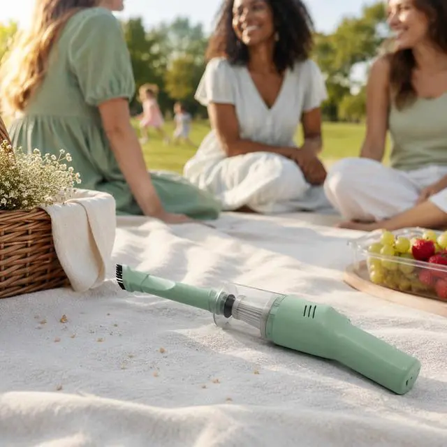 Alt view image 5 of 6 - Mini Handheld Vacuum Cordless, Lightweight Portable Small Vacuum Cleaner for Car, Desk, Keyboard, Sofa, Drawers and Crumbs, USB Rechargeable with Washable Filter, Mint Green