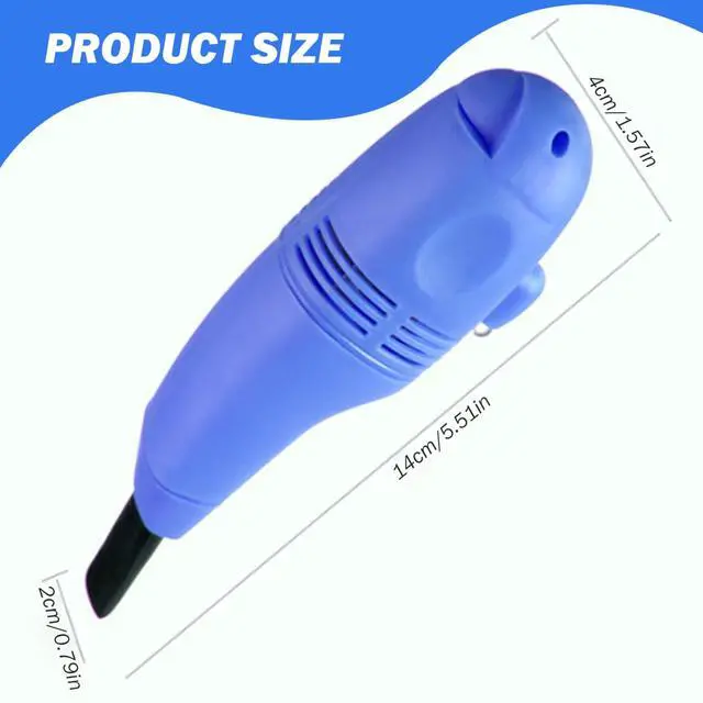 Alt view image 2 of 7 - Keyboard Vacuum Cleaner Portable Mini Desktop Vacuum Long Lasting Handheld Vacuum Cleaner with USB Cord, Nozzle Brush, Mini Vacuum Cleaner for Cleaning Laptop Dust, Hair, Crumbs