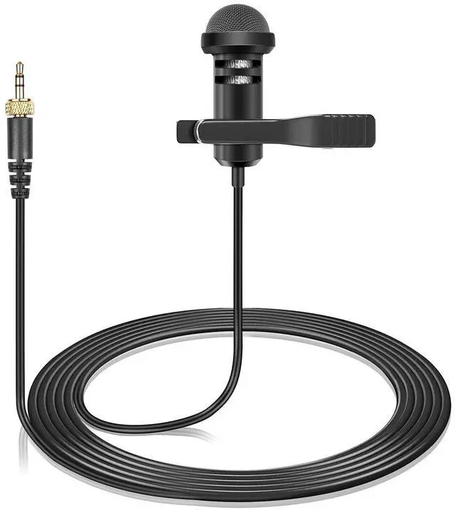 Main image of Lavalier Microphone Compatible with Sennheiser Wireless Bodypack Transmitter, Omnidirectional Condenser Lapel Mic 3.5mm with Screw Lock, 5ft