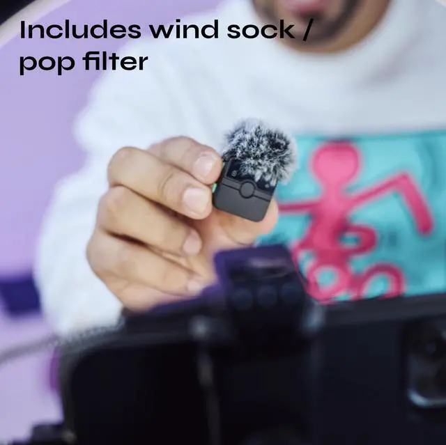 Alt view image 5 of 7 - Creatormic Voice-enhancing Mini Wireless Lavalier Microphones for Iphone, Android, Camera - Limiter, Voice Eq, Noise Cancel, Magnetic Mount 2 Pack Lapel Mics for Youtube, Vlogging, Streaming, Tiktok