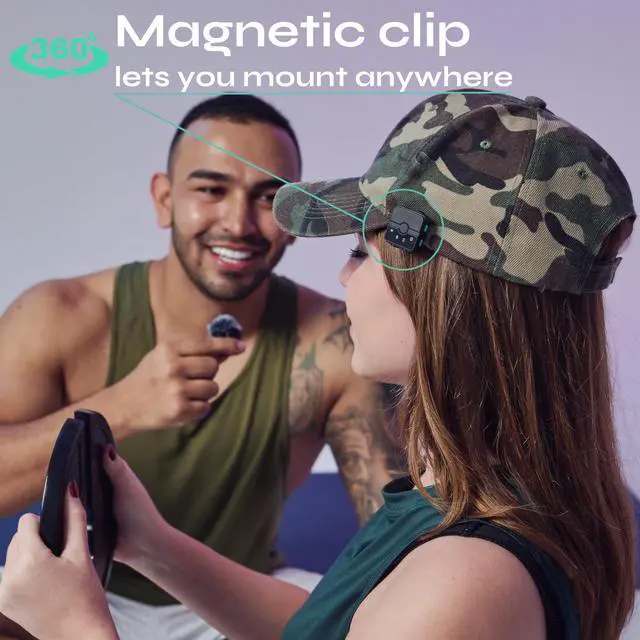 Alt view image 3 of 7 - Creatormic Voice-enhancing Mini Wireless Lavalier Microphones for Iphone, Android, Camera - Limiter, Voice Eq, Noise Cancel, Magnetic Mount 2 Pack Lapel Mics for Youtube, Vlogging, Streaming, Tiktok