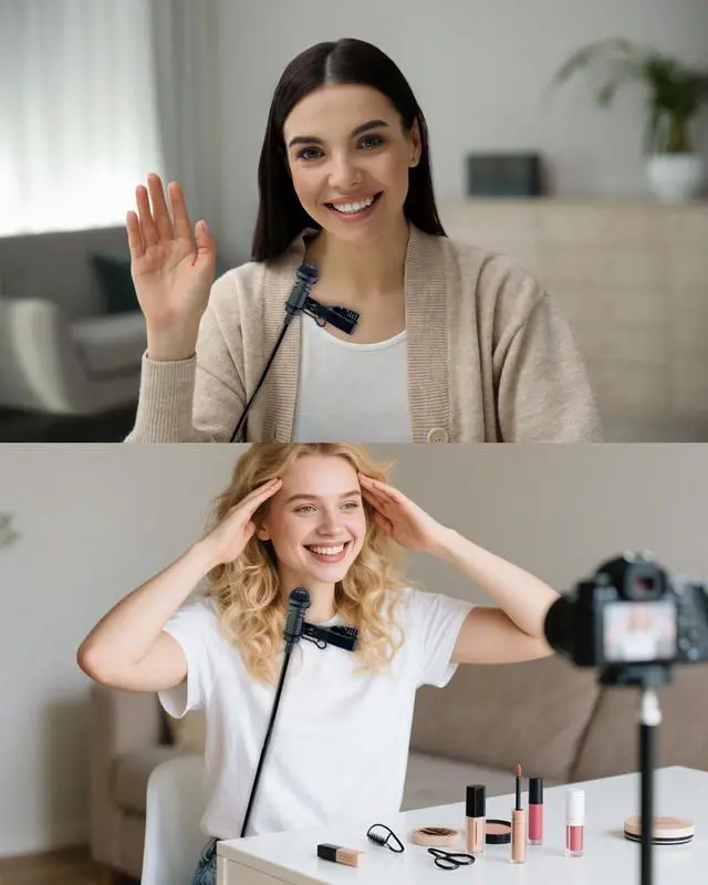 Alt view image 4 of 7 - 2-Pack Lavalier Microphone for DJI MIC 1/2 & Rode Wireless GO II