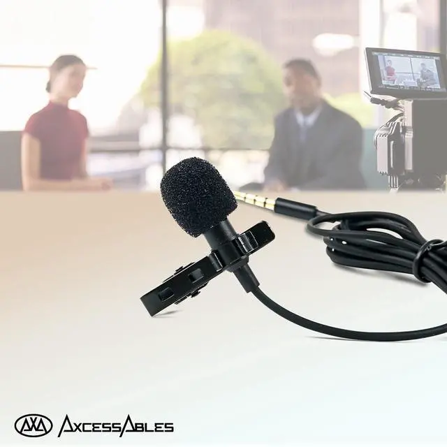 Alt view image 5 of 6 - Lavalier Microphone with 3.5mm TRRS Cable & TRS Adapter Omnidirectional Clip On Lapel Mic for iPhone Android Camera Laptop Wired Condenser Microphone for YouTube Podcast Interview