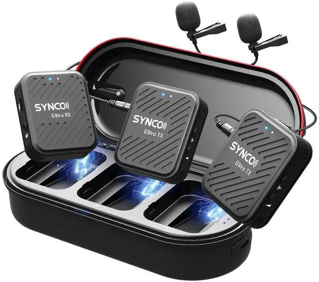 Main image of Wireless Lavalier Microphones & System, G1(A2) Pro Lapel Mic Dual Pack with Charging Case Noise Cancellation 492FT 8H for Online Class/YouTube/Tiktok, Vlogging-Lav-Mics-for-Camera