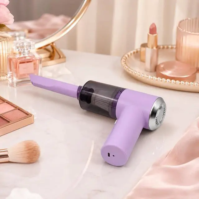 Alt view image 6 of 7 - Mini Handheld Vacuum Cordless, Lightweight Portable Vacuum Cleaner for Home, Car, Desk, Keyboard, Sofa and Crumbs, USB Rechargeable Small Vacuum with Washable Filter, Stylish Lavender Purple