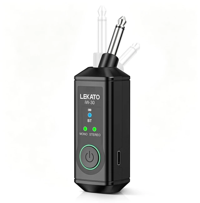 Main image of iW-30 Bluetooth Receiver with 6.35mm 1/4" TS Plug, BT 5.3 Wireless Audio Adapter, 48kHz/24bit HIFI Audio, for Audio Mixer, PA Speaker, DJ System, 165ft Range, 15H Battery Life (1 Pack for Mono)
