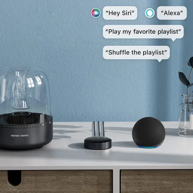Alt view image 6 of 7 - Mini AirPlay 2 Wireless Audio Streamer, Multiroom Stereo, Preamplifier, Works with Alexa and Siri Voice Assistants, Stream Hi-Res Audio from Amazon Music, Tidal and More
